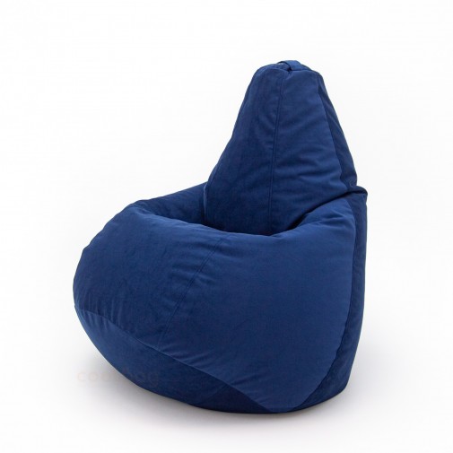Кресло груша Велютто темно-синий