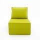 Бескаркасный диванчик-раскладушка Рогожка зеленый